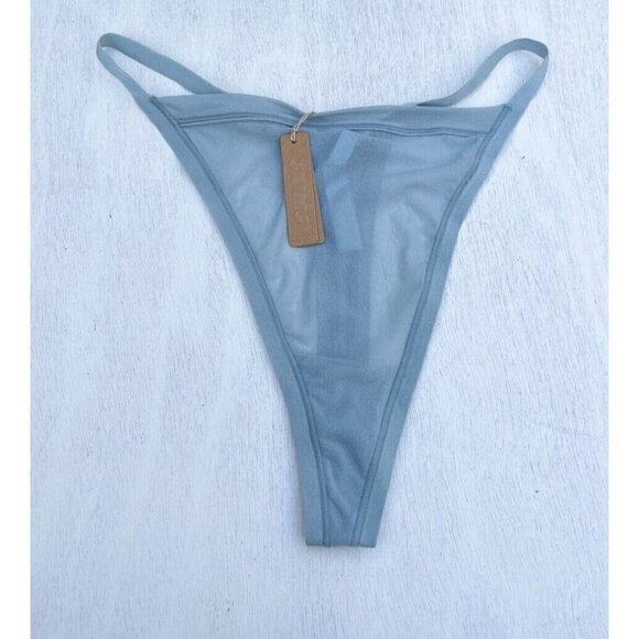 SKIMS Other - Skims Women's Thongs Mesh Mid-rise Color Sky Size 2X PN-STT-0664 NWT
